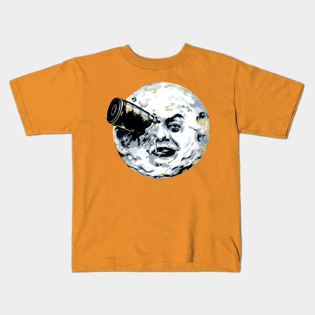 Le Voyage Dans La Lune - The Trip To The Moon Kids T-Shirt by The Blue Box